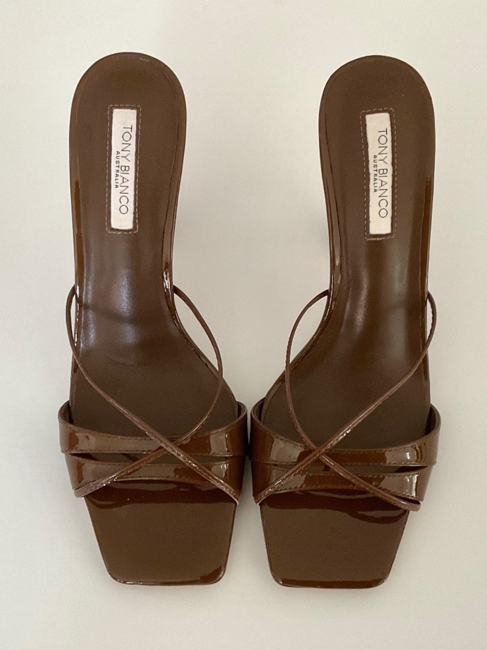 TONY BIANCA Vanquish Sandal in Brown Mocha Patent Leather Size 9 - Picture 2 of 10